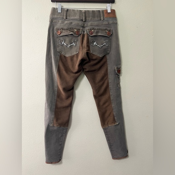 GOODE RIDER Women's Size 26 FAUX LEATHER Breech EQUESTRIAN Jeans - Picture 1 of 7